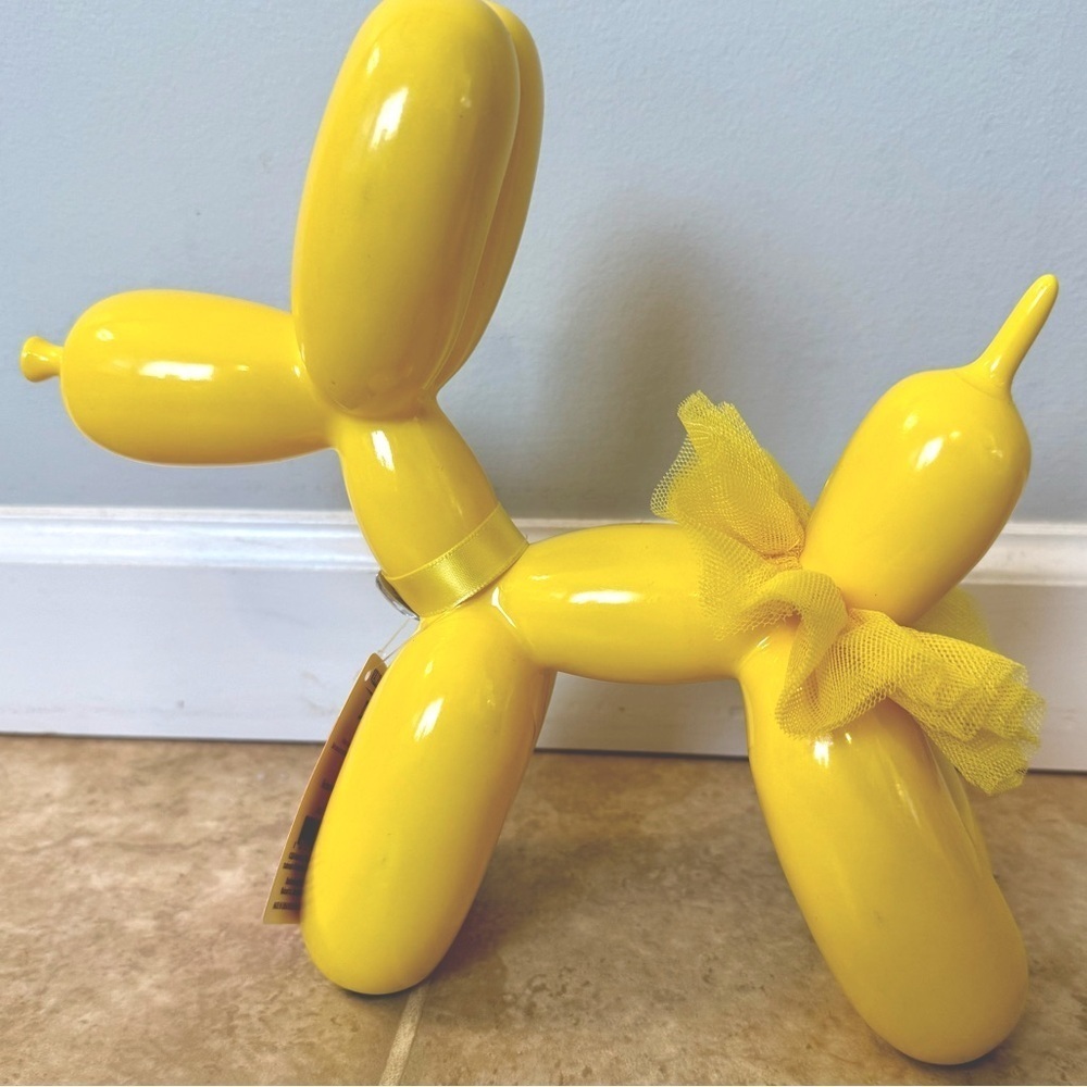 Unique Adorable Yellow Balloon Dog Sculpture- Celebrate- Valentine’s Day Decor